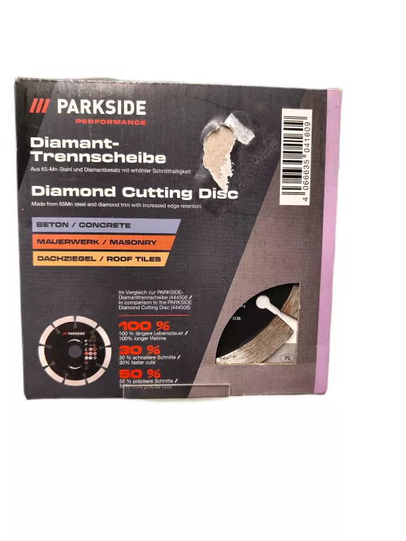 PARKSIDE PERFORMANCE TARCZA DIAMENTOWA SEGMENTOWA 125MM DO BETONU I MURU