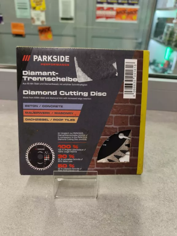 PARKSIDE PERFORMANCE TARCZA DIAMENTOWA TURBO O125MM DO BETONU, MURU, PŁYTE