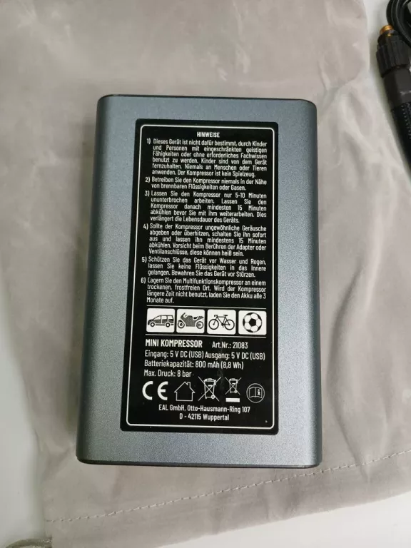 MINI KOMPRESOR 8BAR EUFAB 21083