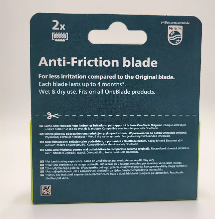 OSTRZE ONEBLADE DO SKÓRY WRAŻLIWEJ QP225/50 2 SZT