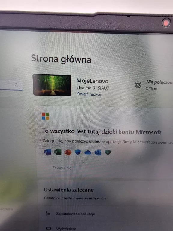 LAPTOP LENOVO IDEAPAD 3 15IAU7 8/512GB INTEL CORE I5-1235U WIN 11 HOME