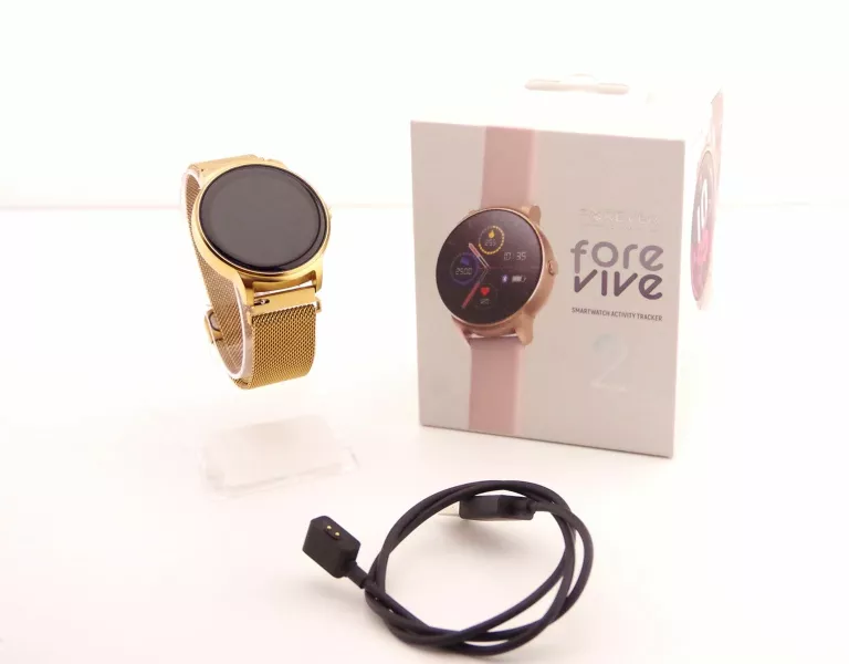 PRZEPIĘKNY SMARTWATCH FOREVER FOREVIVE 2 SB-330 RÓŻOWE ZŁOTO MESH SUPER