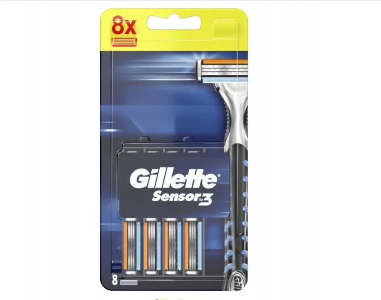 GILLETTE SENSOR3 OSTRZA WYMIENNE DO MASZYNKI DO GOLENIA, 8 SZTUKI