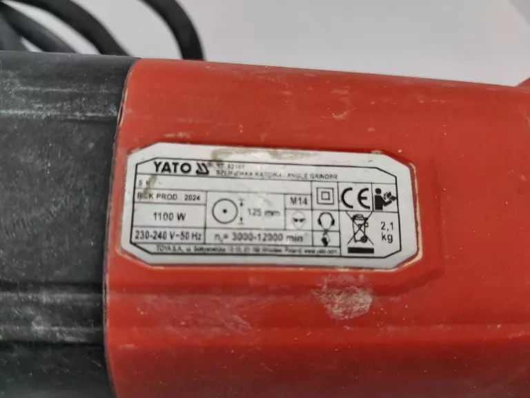 SZLIFIERKA KĄTOWA YATO -82101