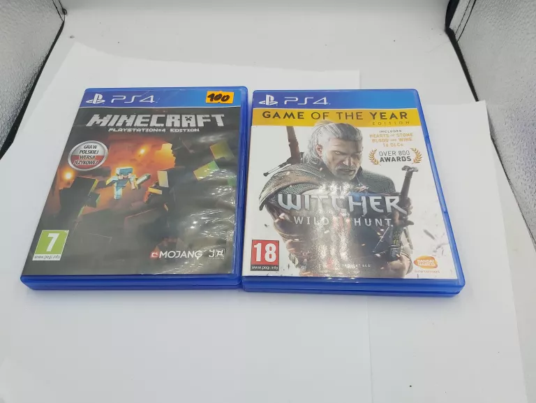 PAD DO PS4 CZARNY +2 GRY WIEDŹMIN/MINECRAFT