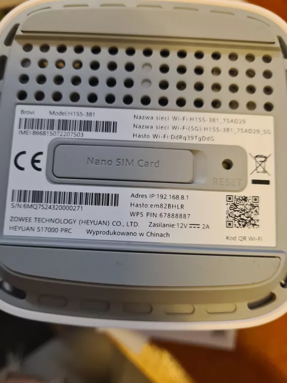 ROUTER HUAWEI 5G CPE 5 H155-381 KPL