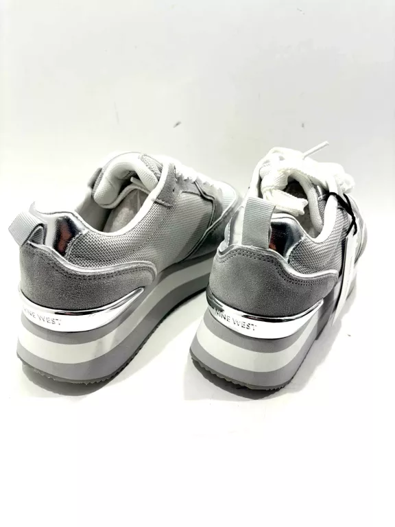 BUTY NA PLATFORMIE NINE WEST SILVER ROZM. 38