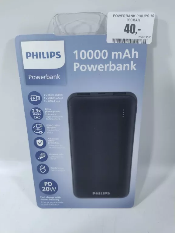 POWERBANK PHILIPS 10 000 MAH