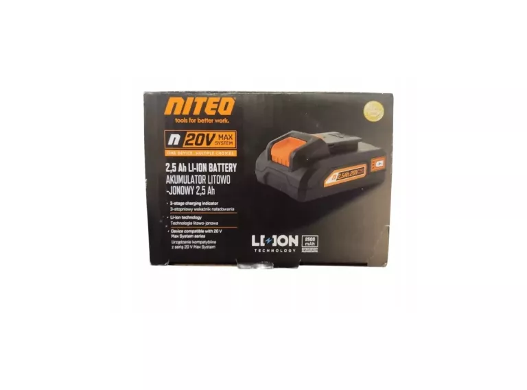 AKUMULATOR BATERIA NITEO TOOLS 20V 2500 MAH