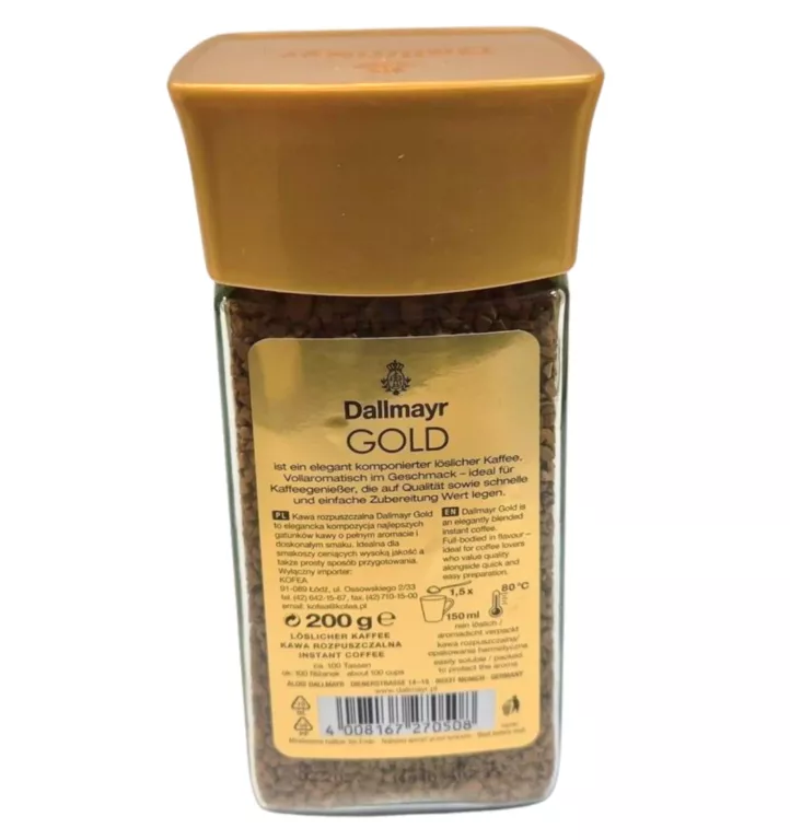 KAWA ROZPUSZCZALNA DALLMAYR GOLD 200 G