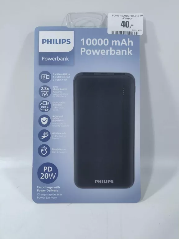 POWERBANK PHILIPS 10 000 MAH