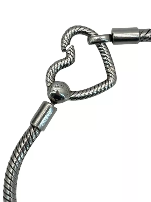 SREBRNA [925]  BRANSOLETKA  Z CHARMSAMI 20,51G DŁ.19 CM
