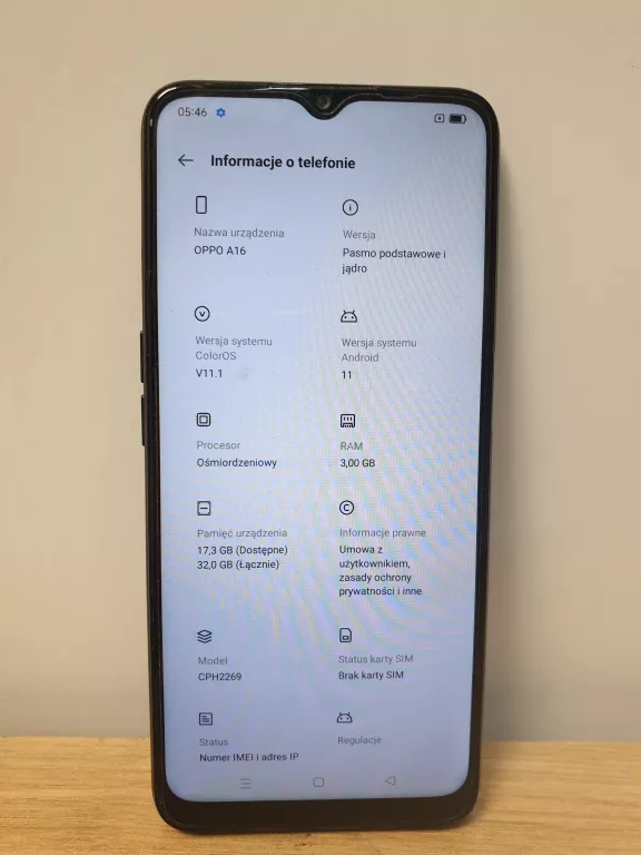 TELEFON OPPO A16 3/32 GB