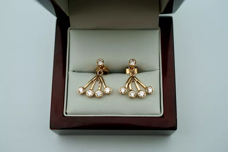 ŚLICZNE ZŁOTE KOLCZYKI PR585 14K  GR.3.43