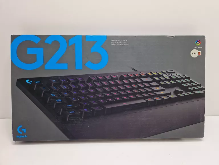LOGITECH G213 KLAWIATURA GAMINGOWA RGB NIEMIECKA QWERTZ