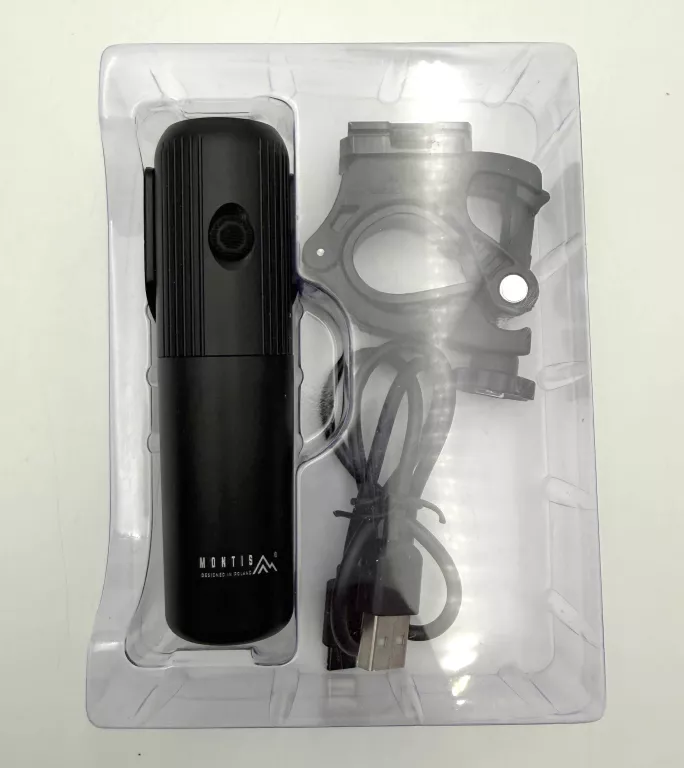 LAMPKA ROWEROWA PRZEDNIA LED 2W1 MT111 KOMPLET