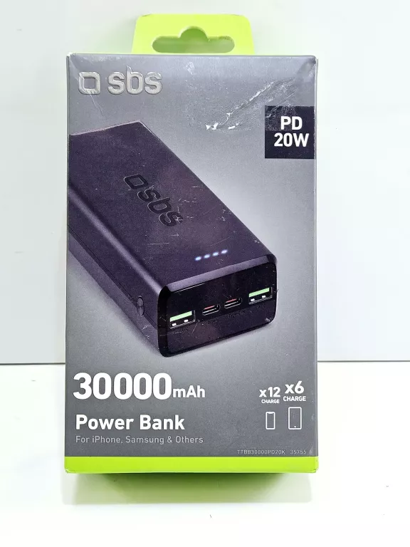 POWERBANK SBS TTBB30000PD20K 30000 MAH 2 X USB-C 2 X USB-A