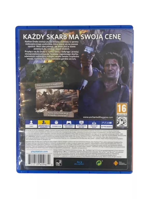 GRA NA PS 4 / PLAY STATION 4 UNCHARTED 4