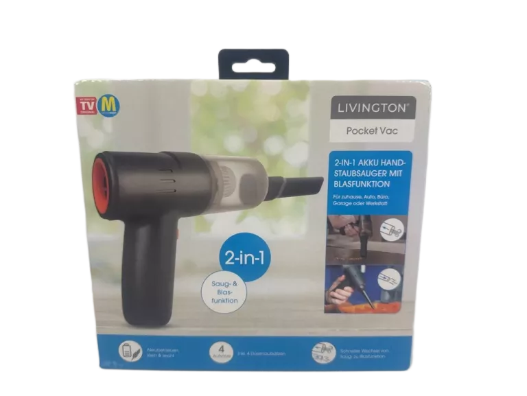 LIVINGTON POCKETVAC ODKURZACZ RĘCZNY 2W1