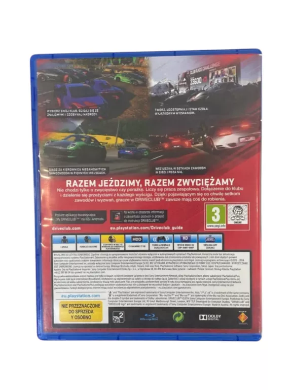 GRA NA PS 4 / PLAY STATION 4 DRIVECLUB