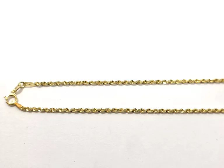 PIĘKNY ZŁOTY ŁAŃCUSZEK 2,34G PROBA 585 14K 45CM