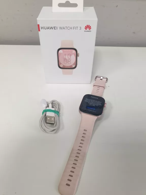 SMARTWATCH HUAWEI WATCH FIT 3 + PUDEŁKO I ŁADOWARKA