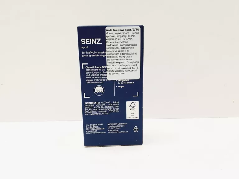 WODA TOALETOWA DLA MĘŻCZYZN SEINZ SPORT 60 ML EDT