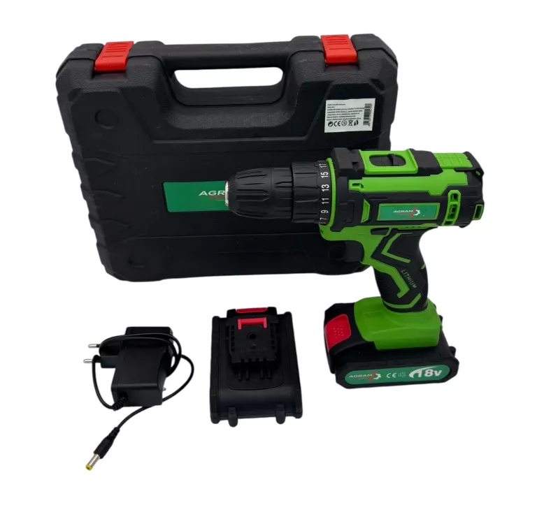 WKRĘTARKA AGRAM TOOLS + 2X BATERIA, ŁADOWARKA