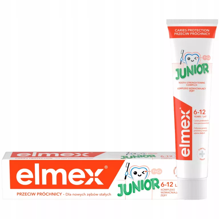 PASTA DO ZĘBÓW DLA DZIECI ELMEX JUNIOR 6-12 LAT 75 ML PRZECIWPRÓCHNICZA