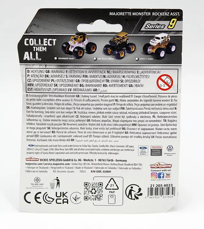 MONSTER TRUCK MAJORETTE MONSTER ROCKERZ - TOYOTA FJ CRUISER