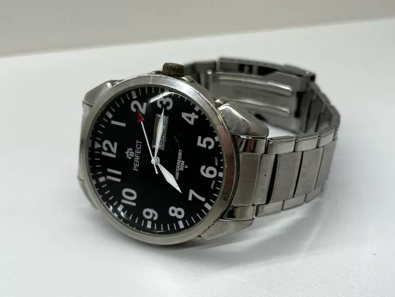 ZEGAREK MĘSKI PERFECT G-138 SREBRNY NA BRANSOLECIE