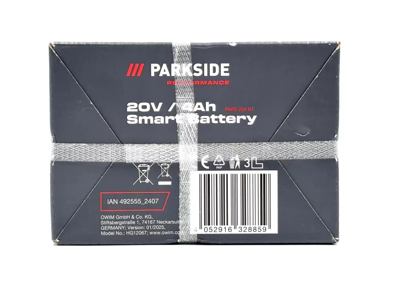 AKUMULATOR PARKSIDE PAPS 204 B1 4.0AH 20V BATERIA SMART BLUETOOTH
