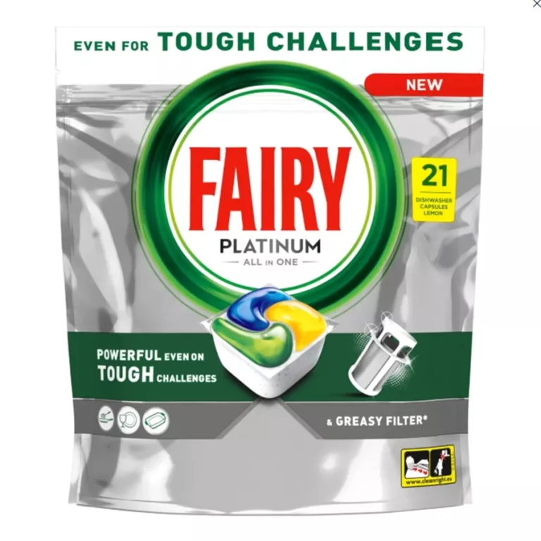 KAPSUŁKI DO ZMYWARK FAIRY PLATINUM ALL IN ONE LEMON 21 SZT