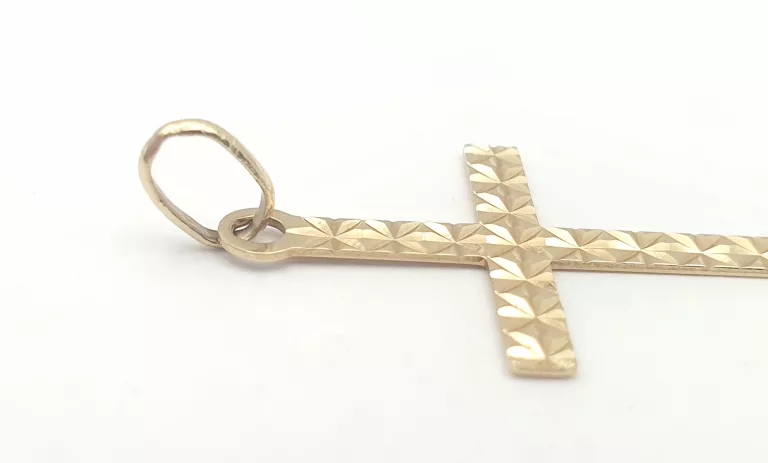 ZŁOTA ZAWIESZKA KRZYŻ PRÓBY 585/0,67G