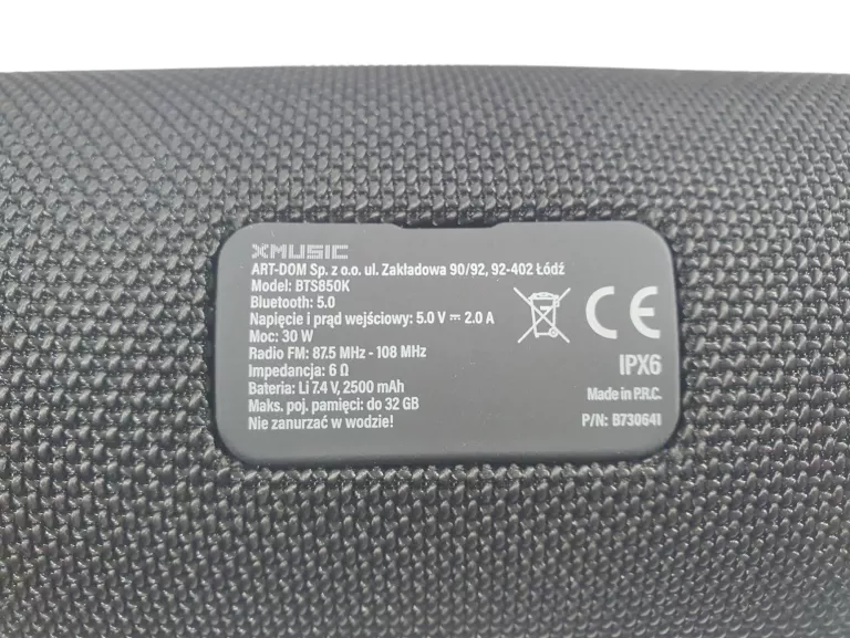 GŁOŚNIK XMUSIC BTS850K