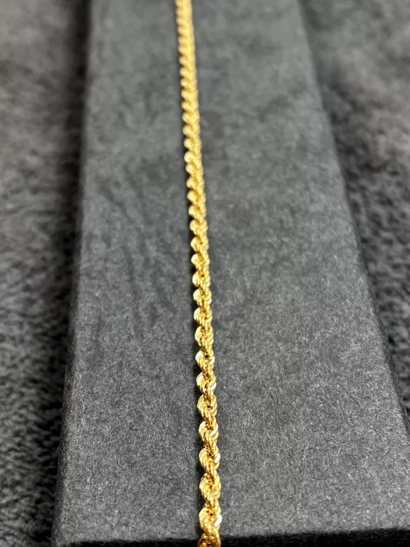 ZŁOTA BRANSOLETKA SPLOT: KORDEL - 585 14K R.18,5 1,15G