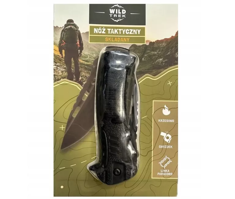 NÓŻ TAKTYCZNY SKŁADANY STAL NIERDZEWNA WILDTREK 5906961934413