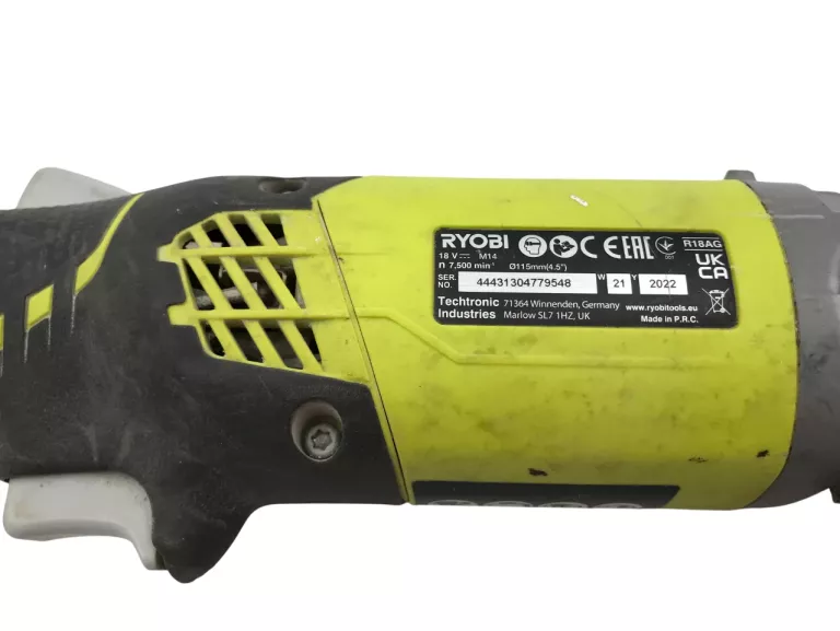 SZLIFIERKA KĄTOWA AKUMULATOROWA RYOBI R18AG (BODY)