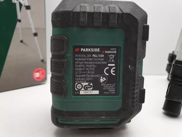 PARKSIDE LASER KRZYŻOWY PKLL 10 B4 ZE STATYWEM KOMPLET