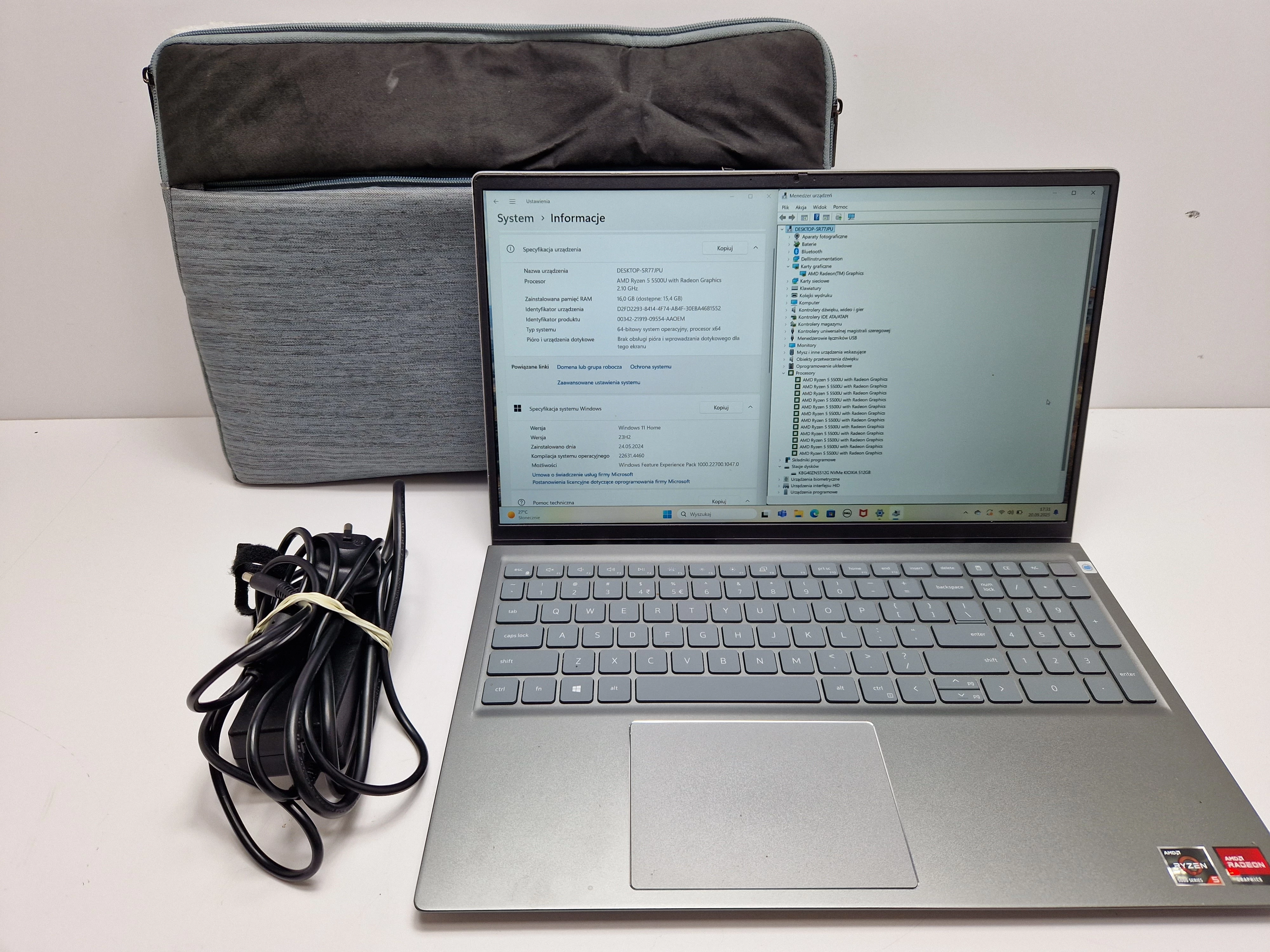 LAPTOP DELL INSPIRION R5-5500U P106F003 15,6