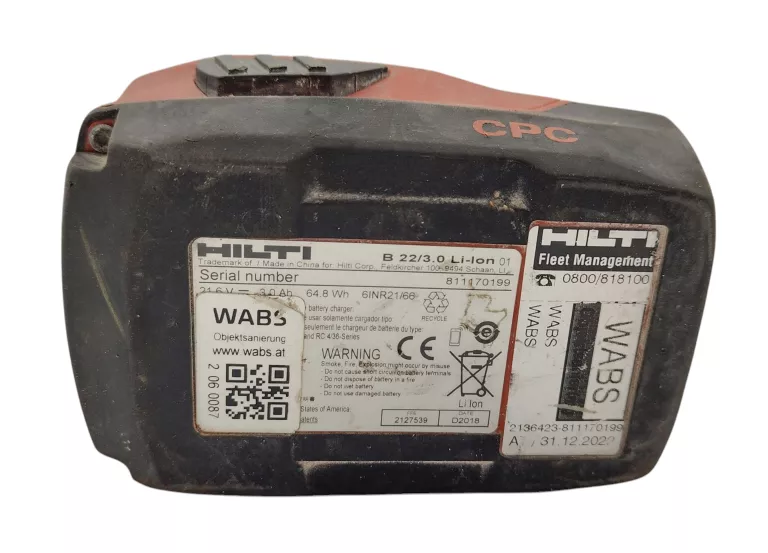 AKUMULATOR HILTI B22 3.0 AH
