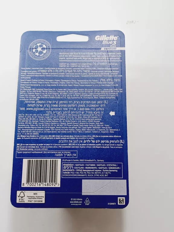 MASZYNKI GILLETTE BLUE 3 PLUS 12SZT