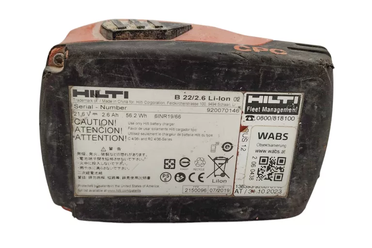 BATERIA AKUMULATOR HILTI B22 2,6AH