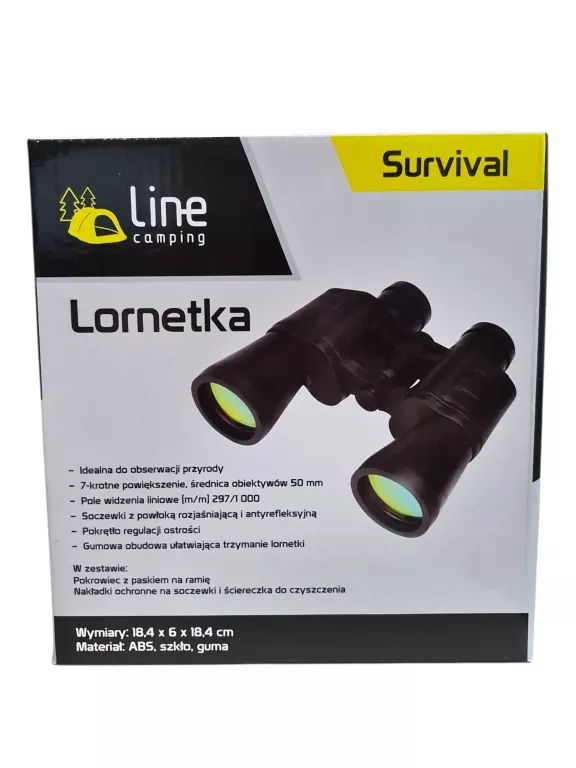 LORNETKA LINE CAMPING 7X50 CZARNA