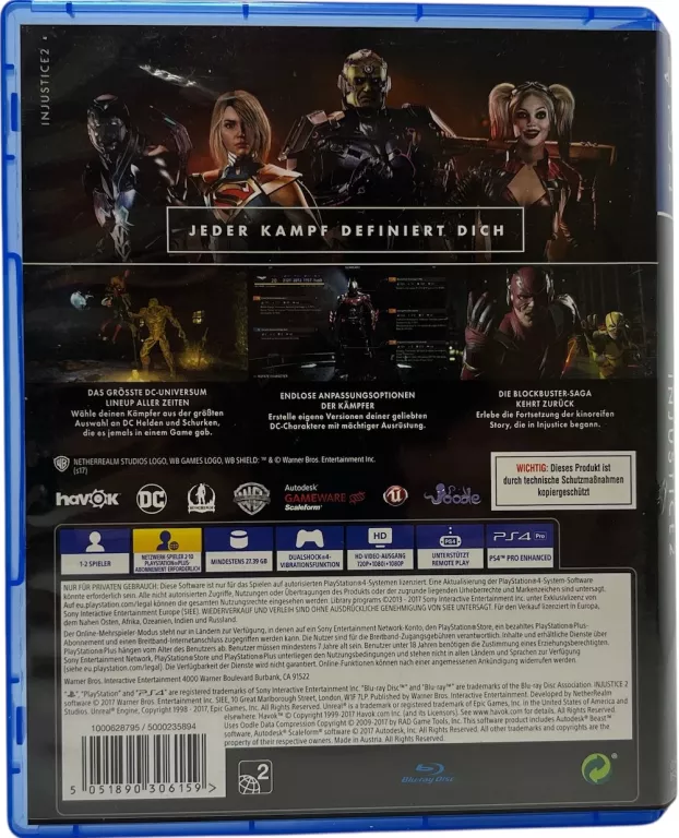 GRA NA KONSOLĘ PS4  INJUSTICE 2 [DE]