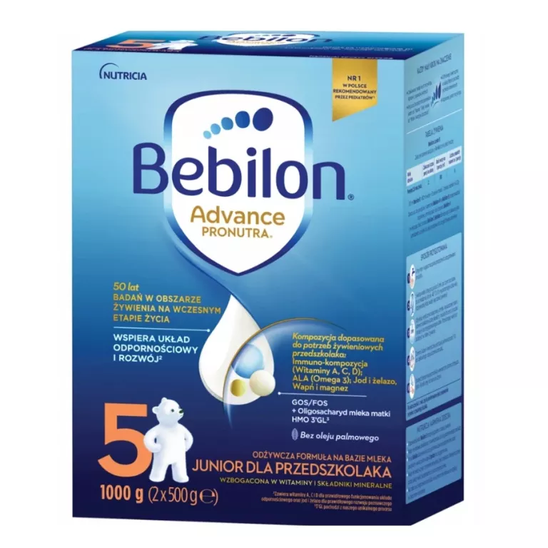 BEBILON ADVENCE MLEKO MODYFIKOWANE JUNIOR DLA DZIECI PRZEDSZKOLAKA 5 1000G