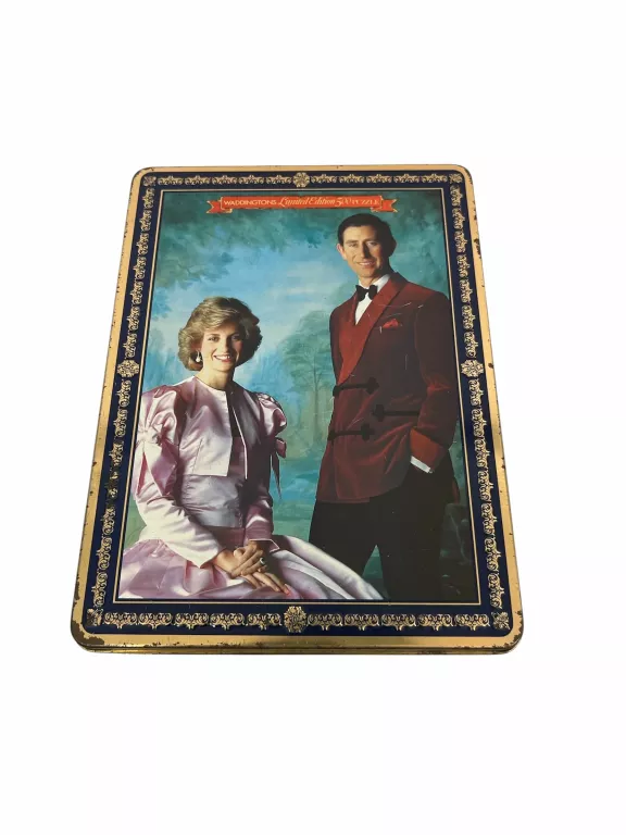 WADDINGTONS PRINCE & PRINCESS OF WALES LIMITED ED 500 PC PUZZLE TIN VINTAG