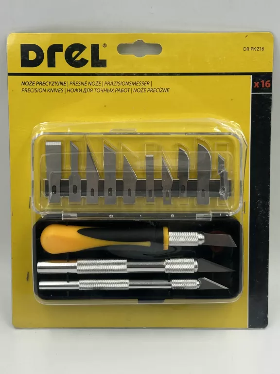 KOMPLET NOŻY PRECYZYJNYCH DREL DR-PK-Z16 16SZT.