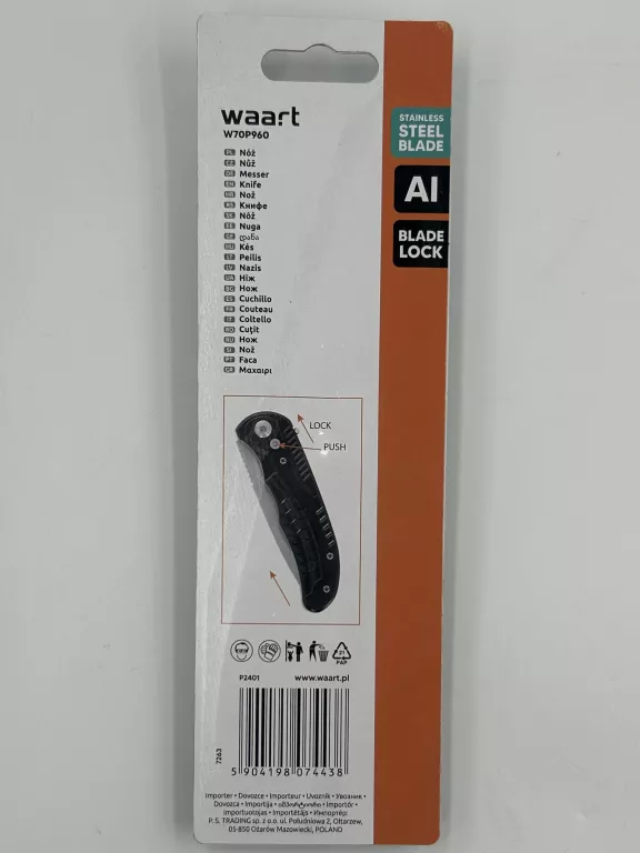 NÓŻ BIWAKOWY WAART W70P960 BLADE LOCK