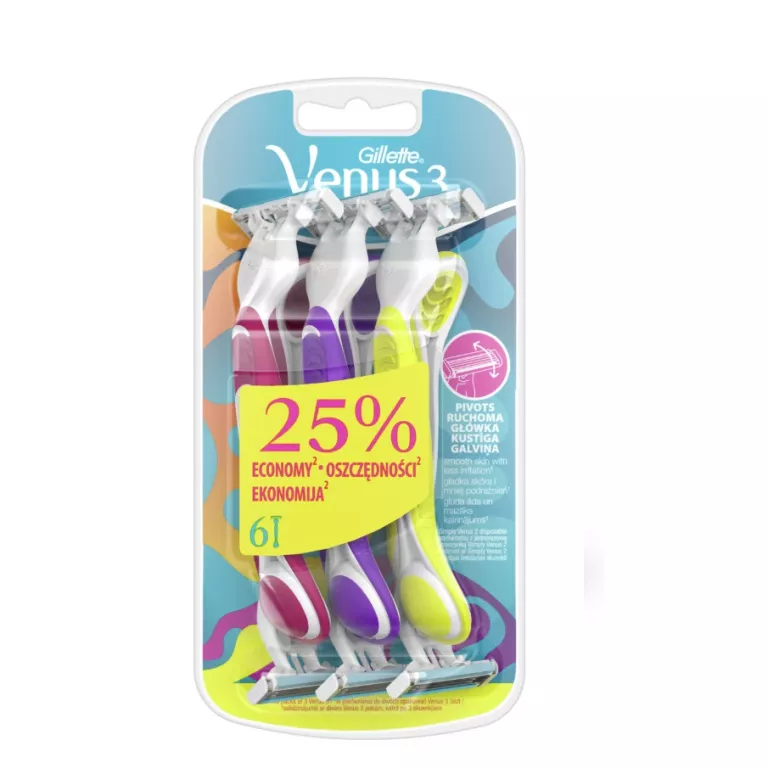 GILLETTE VENUS 3 MASZYNKA JEDNORAZOWA A 6 SZT.